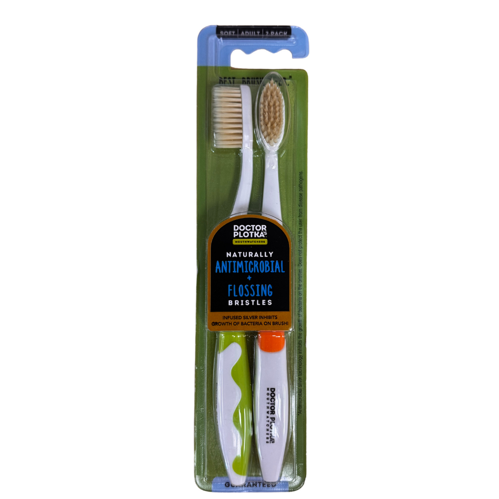 Green and Orange 2-Pack Adult Toothbrush